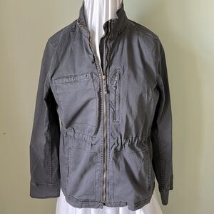 Daily Ritual Women’s Military Utility Jacket Charcoal Gray Sz 10